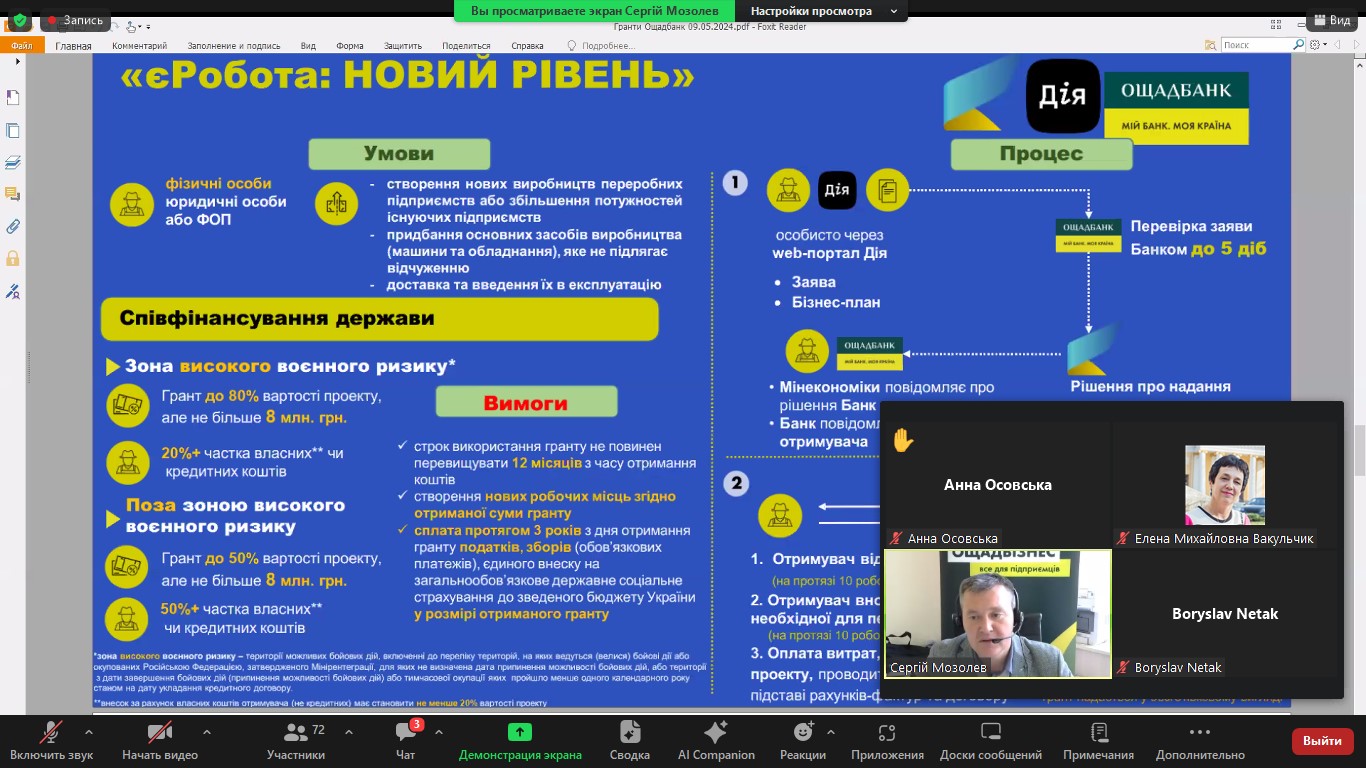 Нові знання для студентів про розвиток бізнесу через грантові можливості